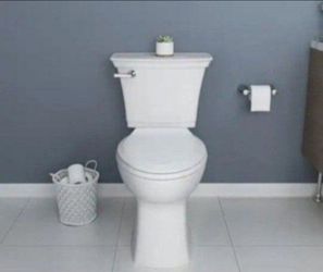 American Standard Rumson 2-Piece 1.28 GPF Single Flush Elongated Toilet in White Seat is Included