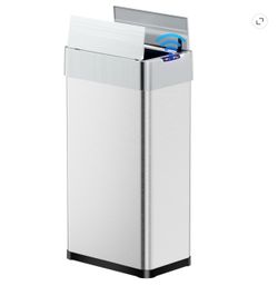 21.1Gal Motion Sensor Trash Can Automatic Garbage Can with Stay-Open, Soft-Close Lid, Stainless Steel , Color- Silver  Brand new in box - cash only  L