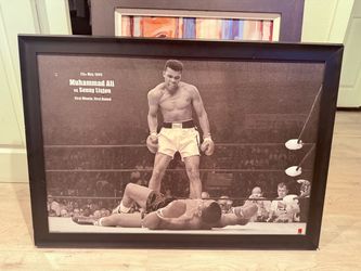 Mohammed Ali VS Sonny Liston poster and frame