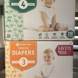Size 3 - 4 Diapers
