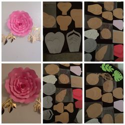 Moldes para que hagas tus propias flores 4 y 5 cada molde