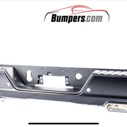 Complete Rear Bumper Assembly For 2019-2022 GMC Sierra 1500 and Chevrolet Silverado 1500 With Park Sensors