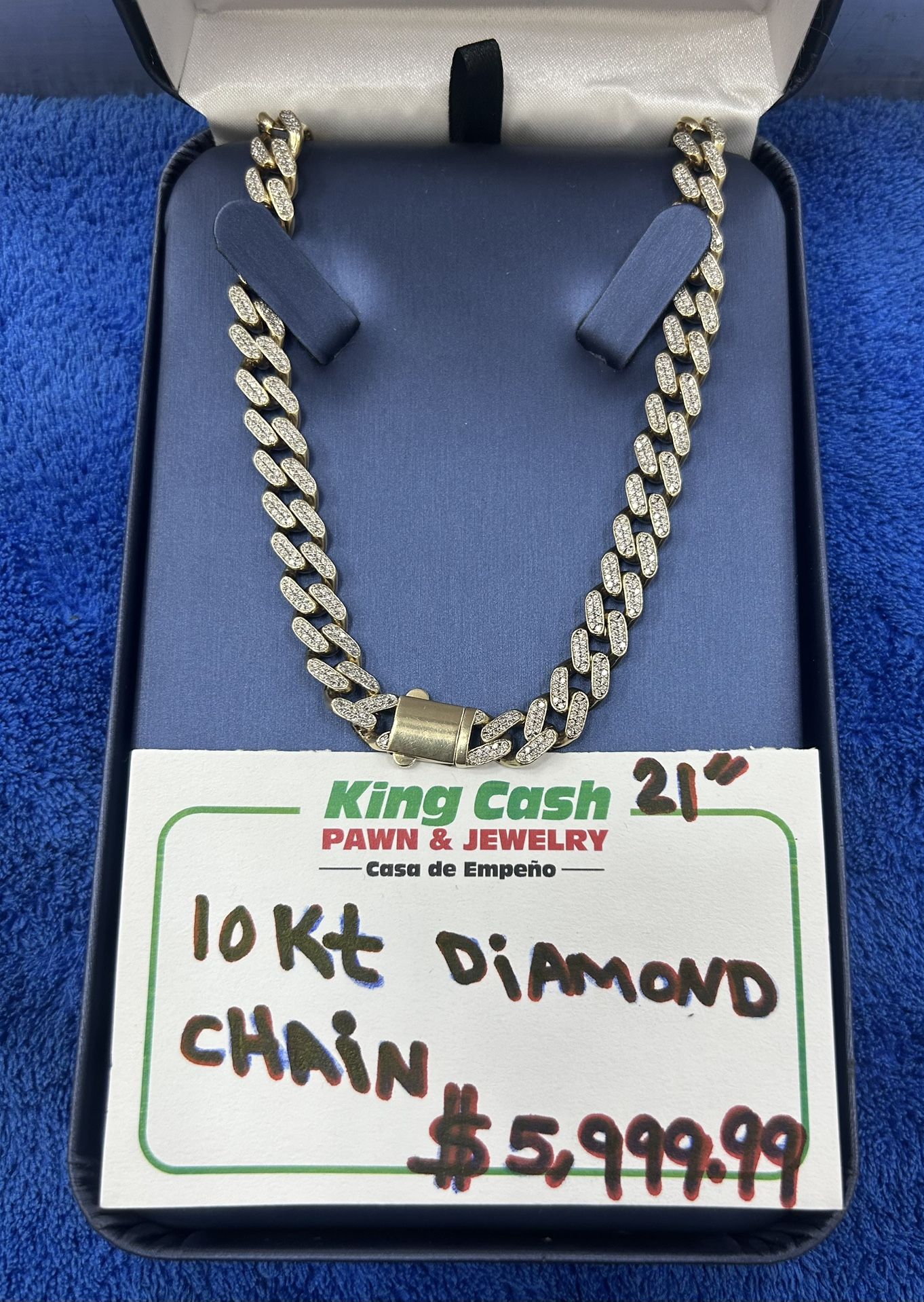 10kt Gold Diamond Chain