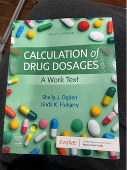 calculations of drug dosages 12th edition only wrote on 2 pages in pencil  perfect condition