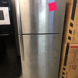 New stainless steel Whirlpool refrigerator