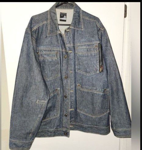 Vintage Akademiks Denim Jacket size XL.
