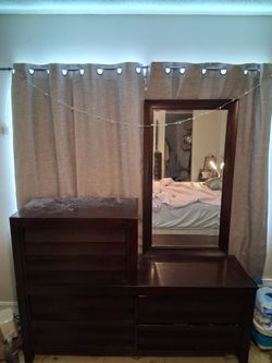 Dark Wood Vainity/Dresser