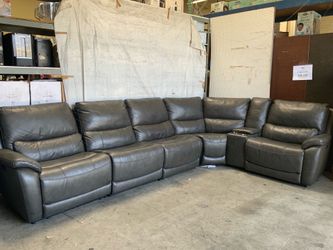 WYLDER LEATHER POWER RECLINING SECTIONAL