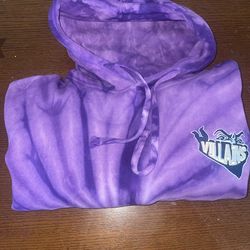 Colortone Purple Tye Dye Villains hoodie size Large
