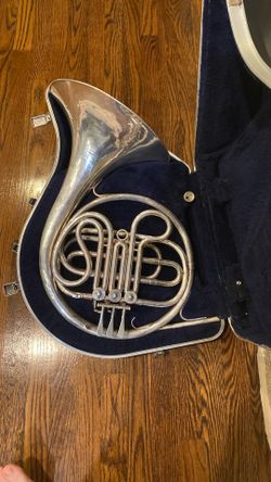 C.G CONN FRENCH HORN SILVER PLATED