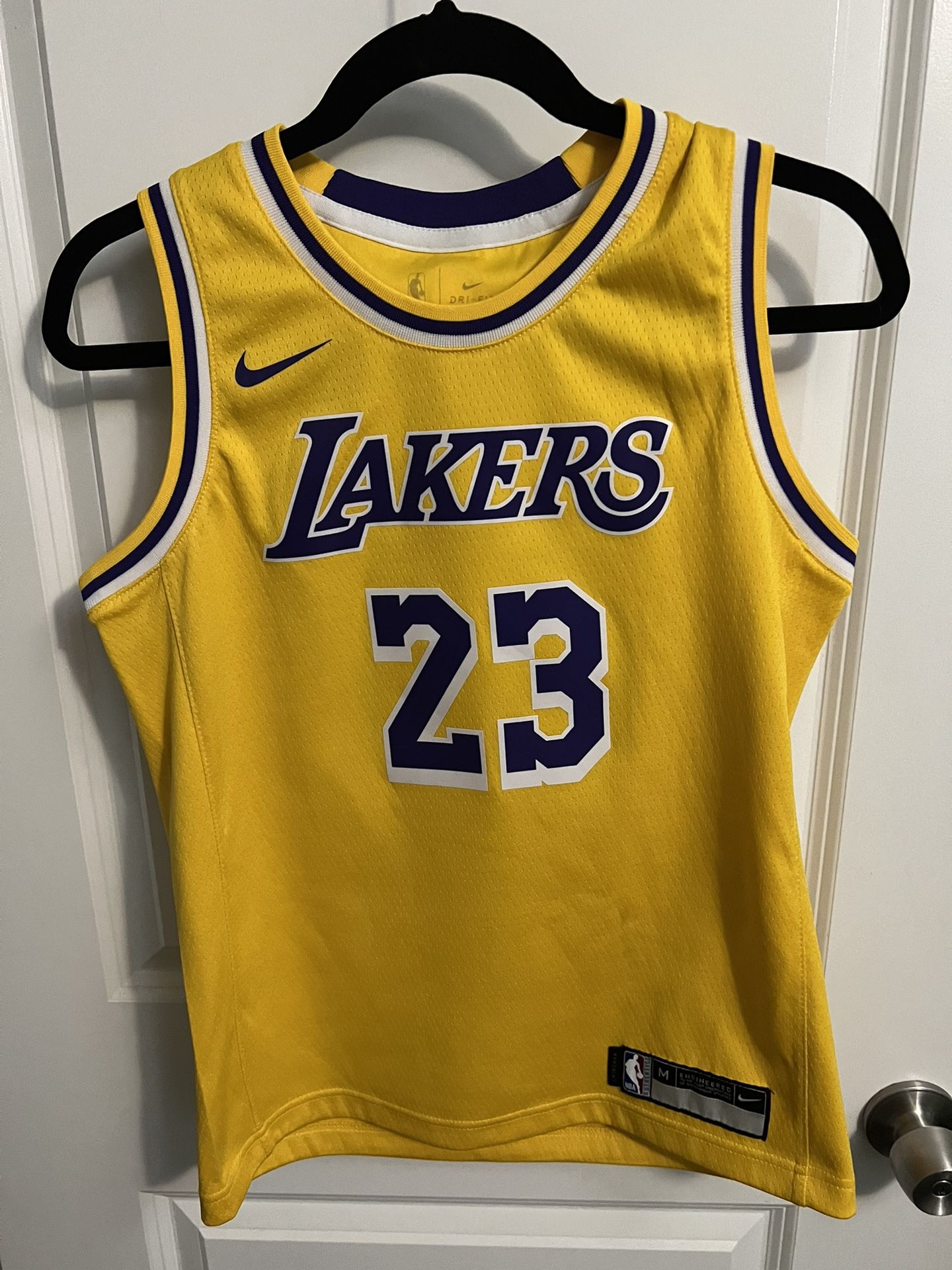 Boys Size Medium Lakers James Jersey