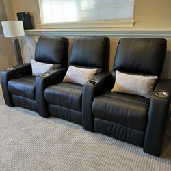 Black Theater Seating Recliners