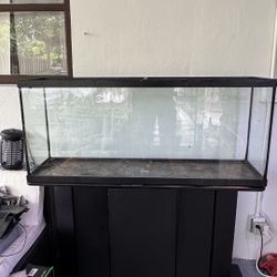 Aquarium Tank 55g W/ Cabinet 