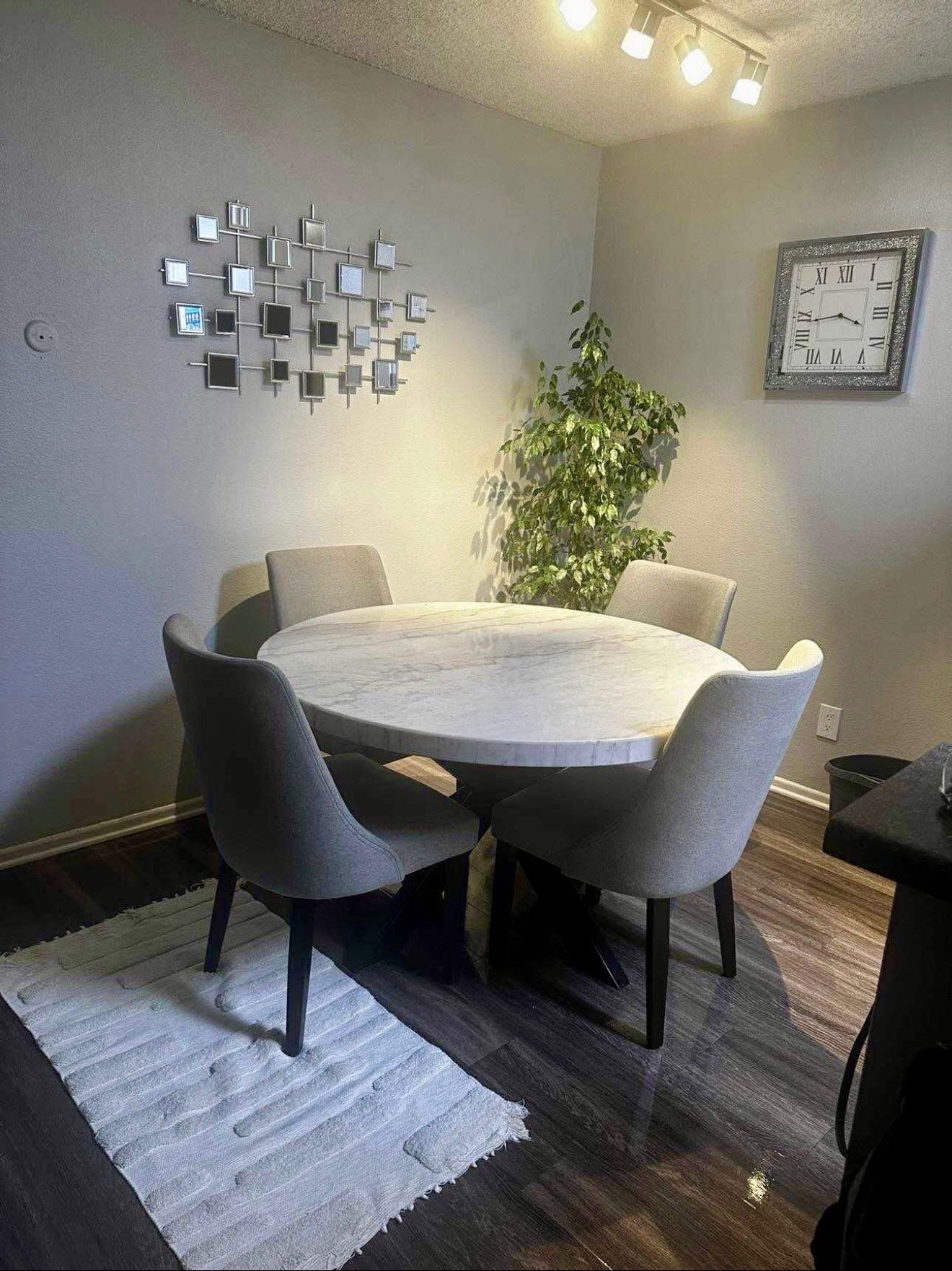 Marble Dining Table With 5 Chairs