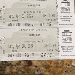 Hamilton Tickets 4/20/2024 Kravis Center