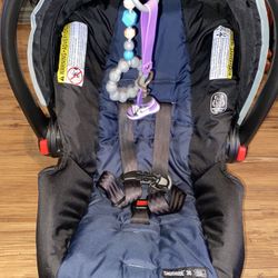 BABY CAR SEAT WITH BASE AND STROLLER