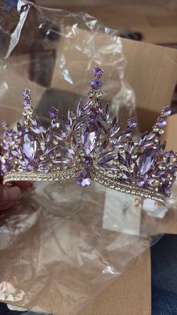 Lavender/purple crown with lights