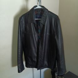 Leather coat