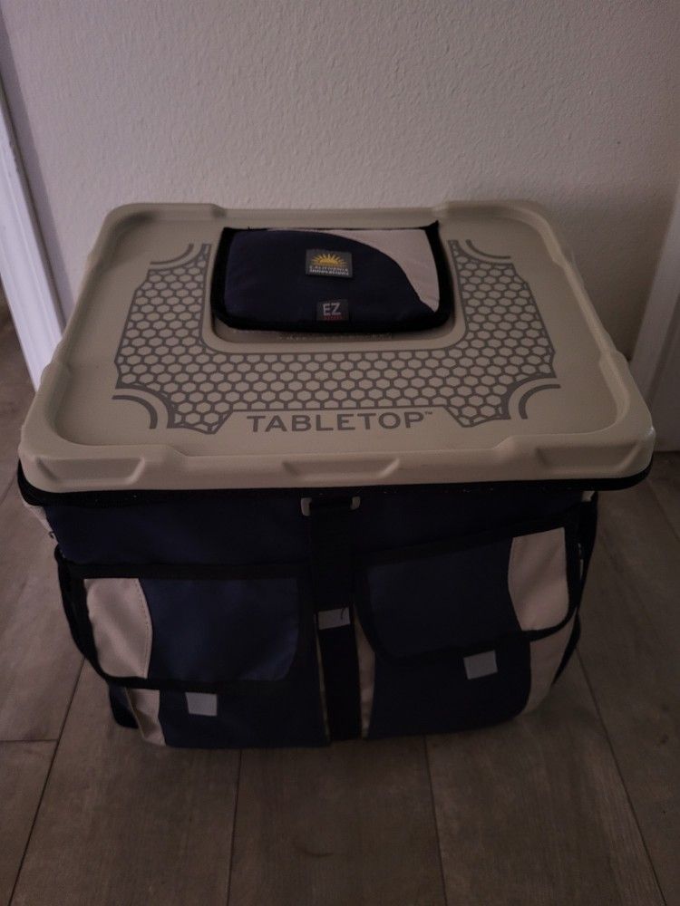 California Innovations Tabletop Insulated Cooler Collapsable Blue w/ EZ access
