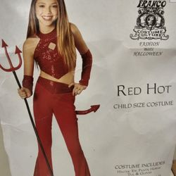 Kids Devil Red Hot  Costume Large 12-14
