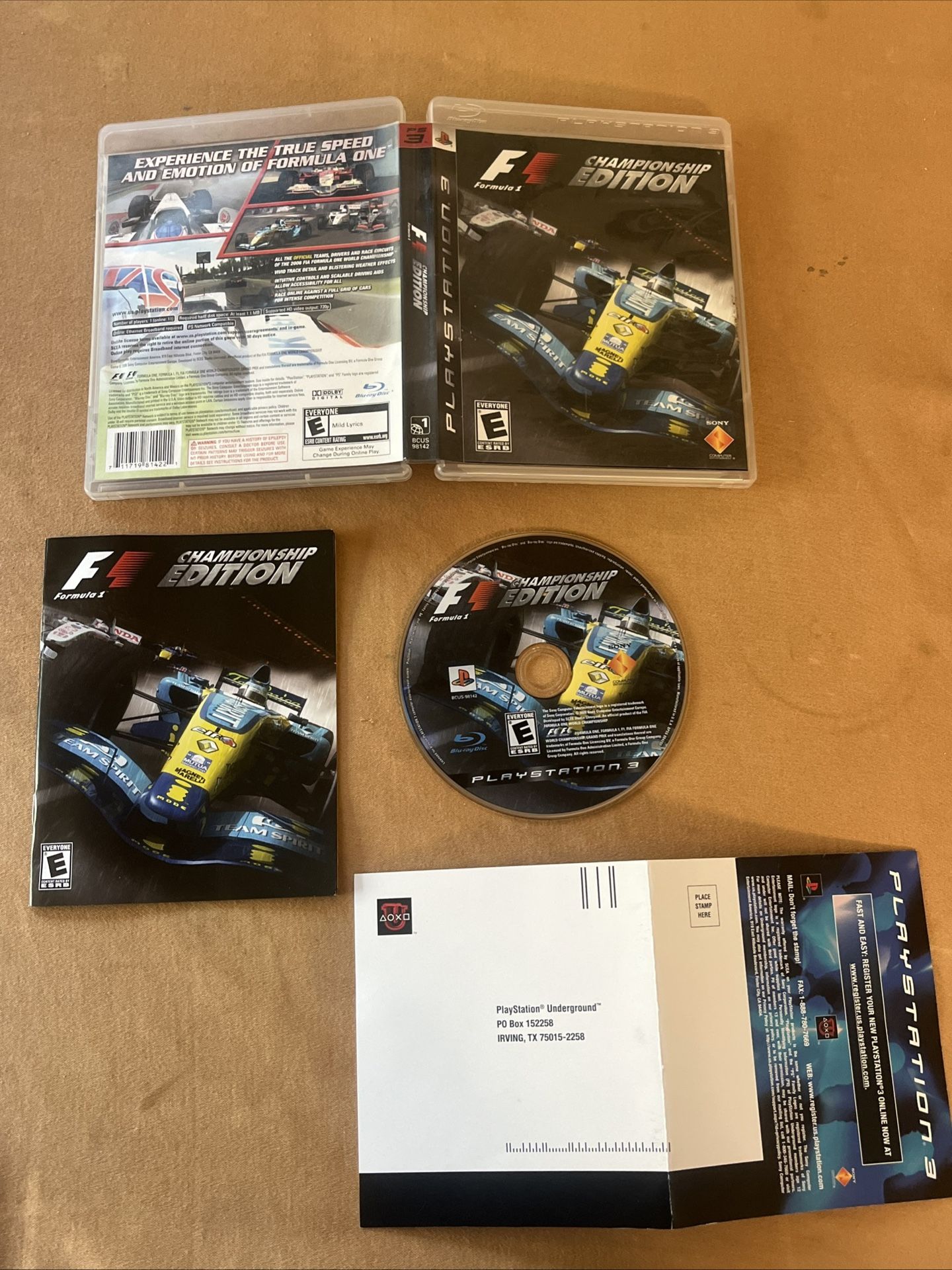 Formula 1 Championship Edition F1 (PlayStation 3 PS3) Complete w/ Registration 
