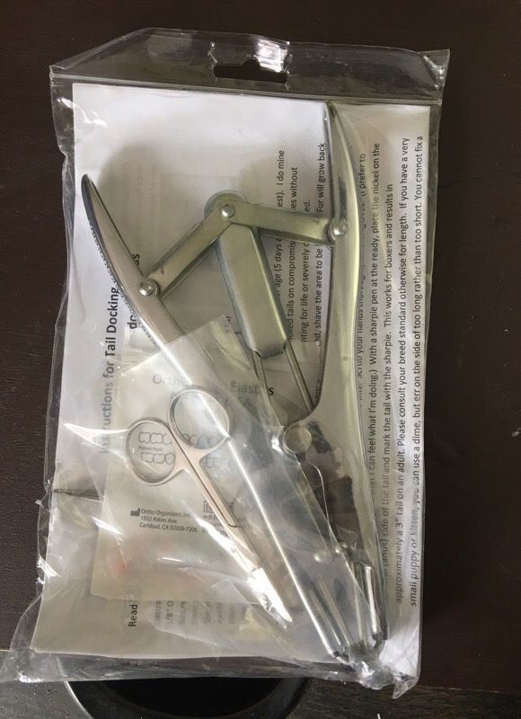Tail Docking and Dew Claw Removal Kit