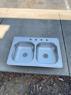 Equal Double Bowl Drop-In Kitchen Sink