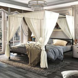 CANOPY BED FRAME KING SIZE BRAND NEW IN BOX!!!