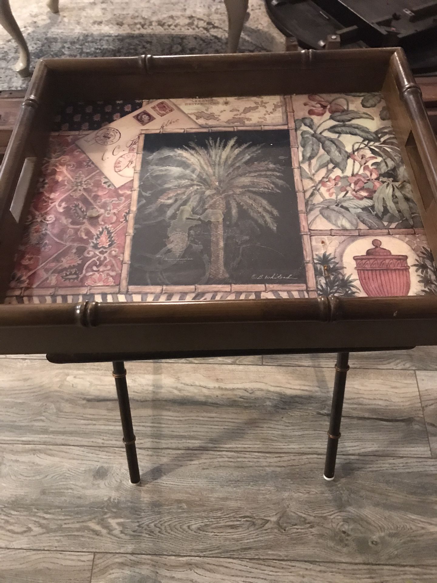 Serving Tray Side Table