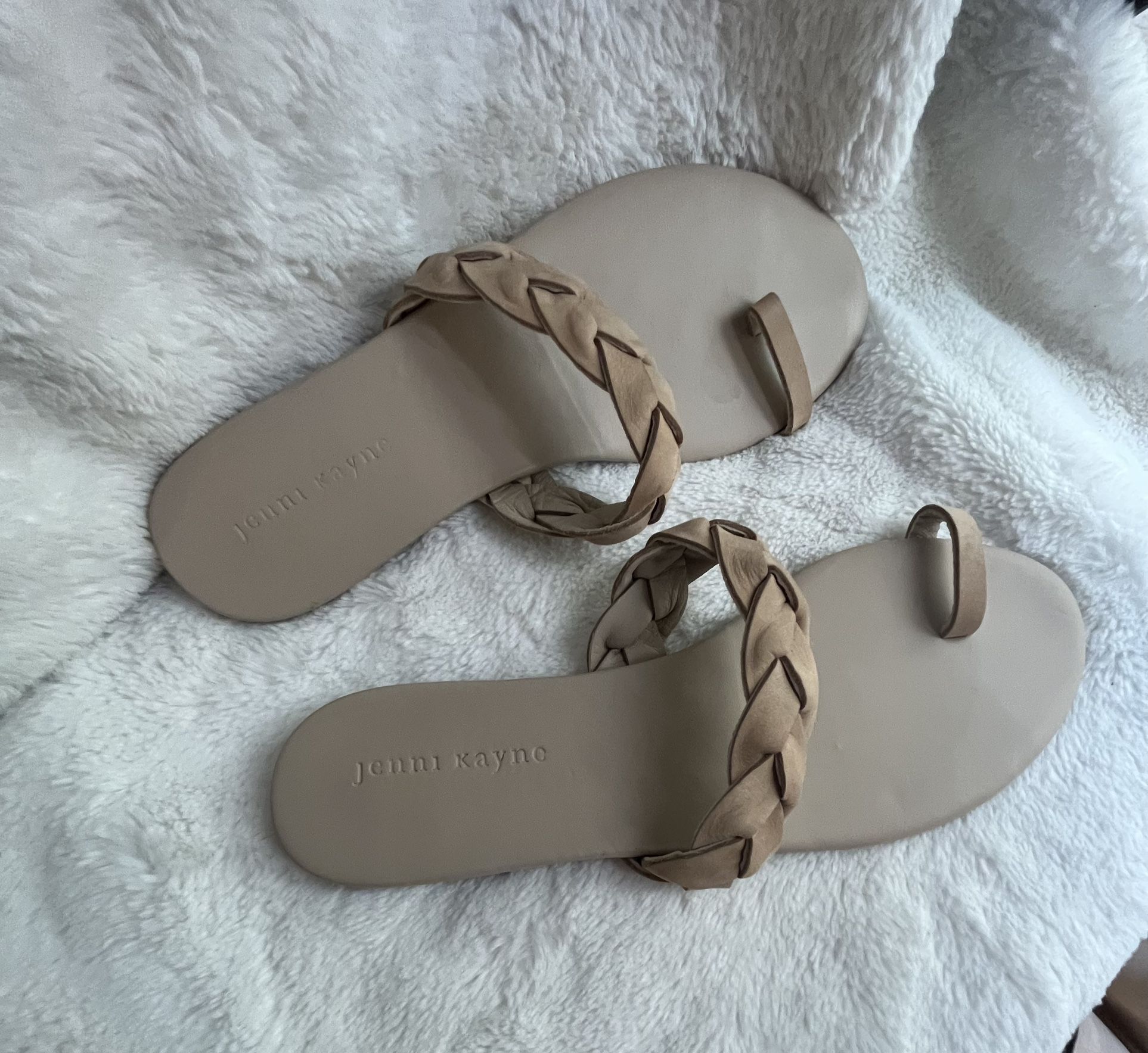 Jenni Kayne Leather Braided Strap Sandal // Natural 