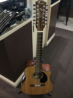 FENDER CD-60SCE 12-STRING ACOUSTIC GUITAR W/ HARD CASE