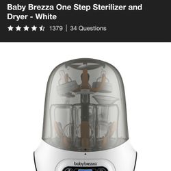 The Baby Brezza One Step Sterilizer Dryer