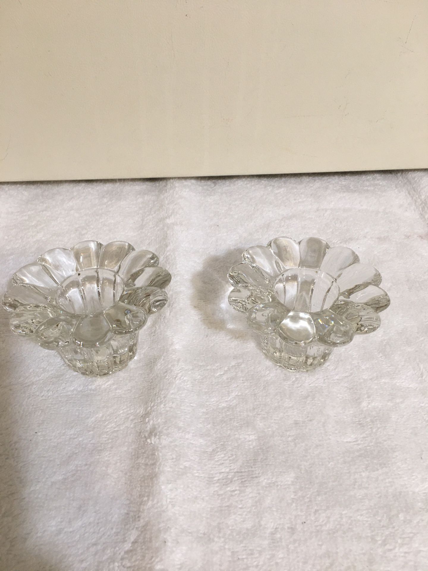 Crystal candle holders set