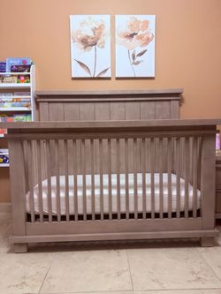 Buy Buy Baby Gray Wood Convertible Crib – Excellent Condition