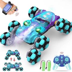 Brandnew  8WD Gesture Sensing Rc Stunt Car Toys for Boy Age 8-13,Octopus Remote Control Cars with Spray Lights,Racing Drift Car,Christmas Birthday Eas