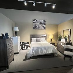 Grey 4PC Queen Bedroom Set 