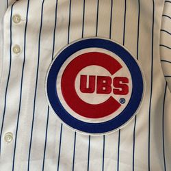Vintage MLB CHICAGO CUBS Soto #18 Majestic Jersey Made in USA XL White & Blue Stripe