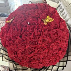 artificial red flower bouquet