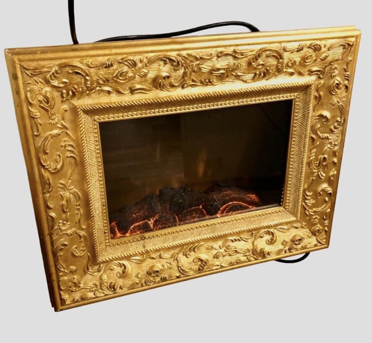 Electric Wall Fireplace Heater Gold Framed,All Products : American Fashion Style Bags On Sale