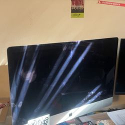 Apple desk top with AOC monitor