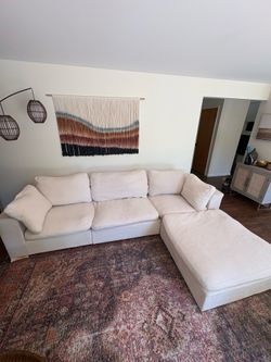Modular white couches