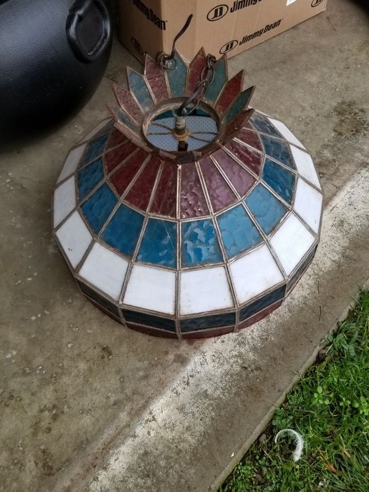 Stained Glass Parlor Lamp Light