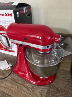 Kitchen Aid Artisan stand mixer with extra bowl and food grinder