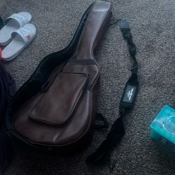 Guitar Case And Strap 