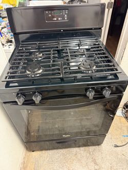 Whirlpool Black Gas Stove