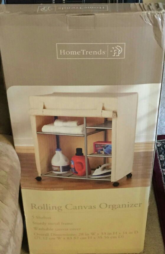 Home Trends Rolling Canvas Organizer