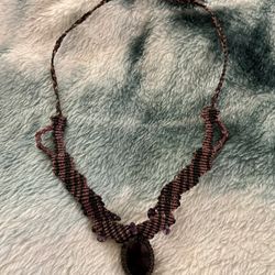 Deceptively Gorgeous Amethyst Macrame Necklace W/Amethyst Chip Accents - Green Cove Springs pickup!
