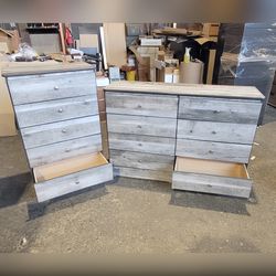 Five and 8 drawers dresser with rails