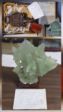 Antique Estate Sale Jade Quan yin sculpture
