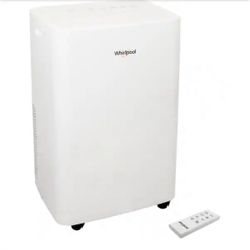 Whirlpool 10,000 BTU (14,000 BTU ASHRAE) Portable Air Conditioner with Dehumidifier Cools up to 700 sq. ft. with Remote, White